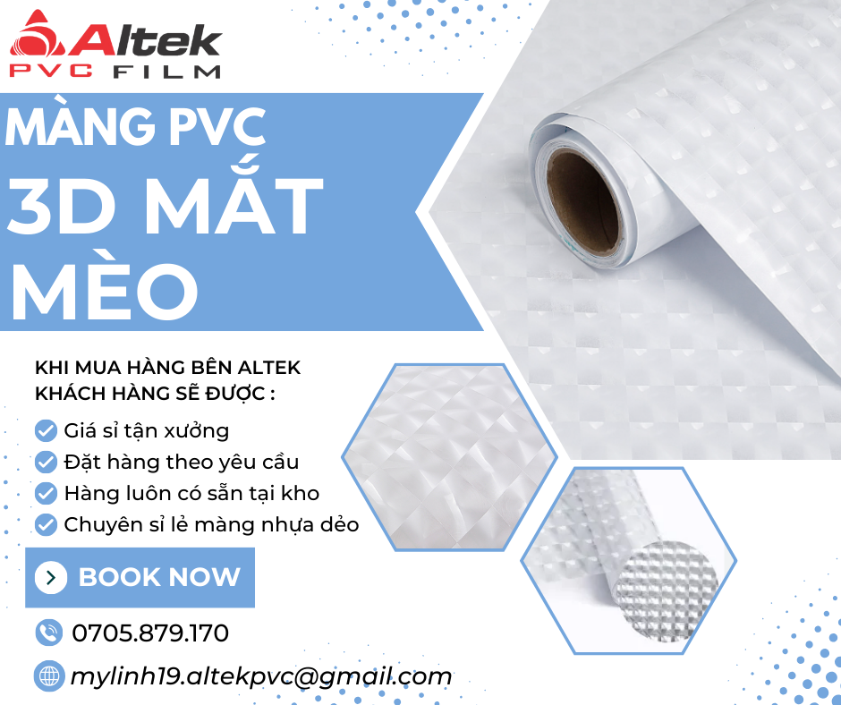 NHỰA PVC MẮT MÈO 3D BÊN ALTEK PVC FILM