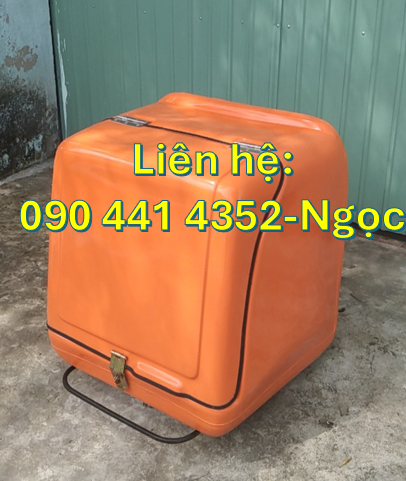 Thùng ship cà phê cỡ đại, thùng nhựa chở hàng sau xe máy tiện lợi