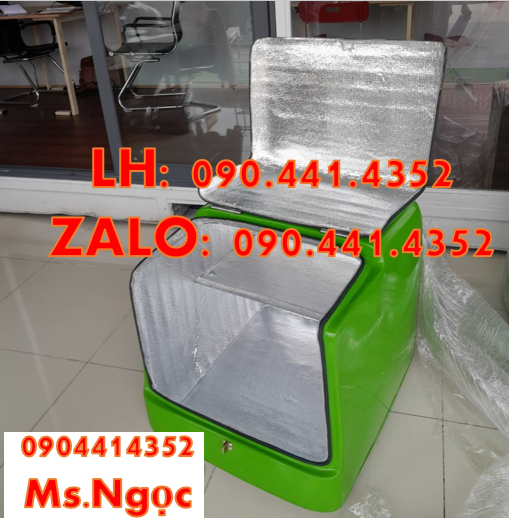 Thùng ship cà phê cỡ đại, thùng nhựa chở hàng sau xe máy tiện lợi