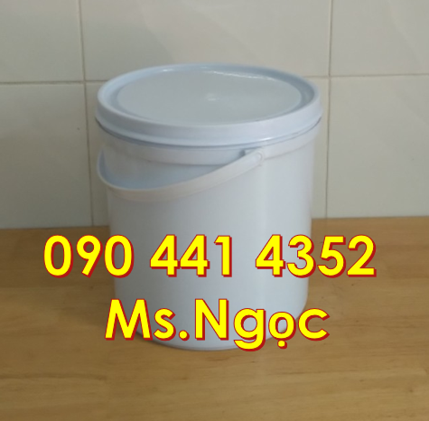 Vỏ thùng đựng sơn 1 lít, xô nhựa 1.5 lít quai, thùng sơn 5 lít rỗng