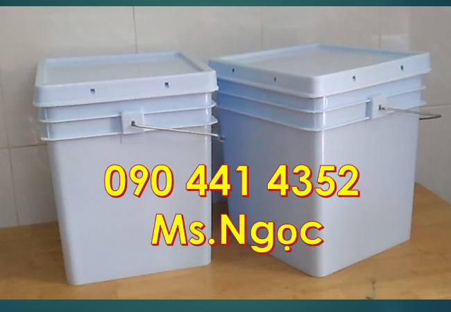 Vỏ thùng đựng sơn 1 lít, xô nhựa 1.5 lít quai, thùng sơn 5 lít rỗng