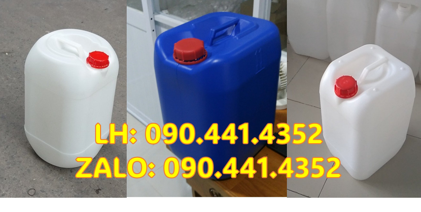 Gía can nhựa đựng hóa chất, can nhựa vuông 10 lít, can nhựa 20 lít