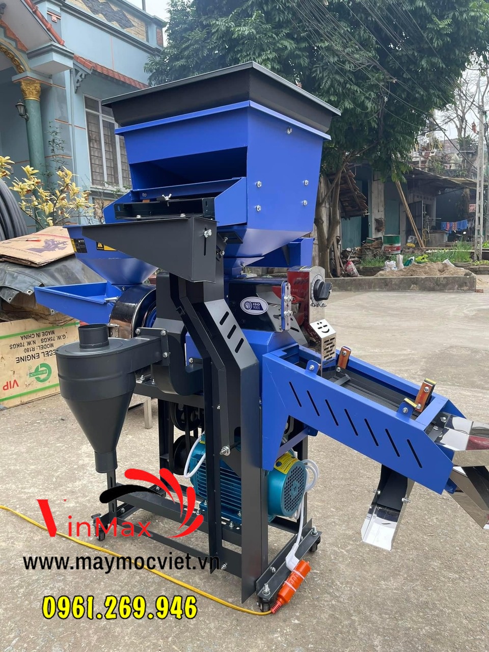 Máy xát gạo nghiền cám bầu gió Vinmax VMG4289