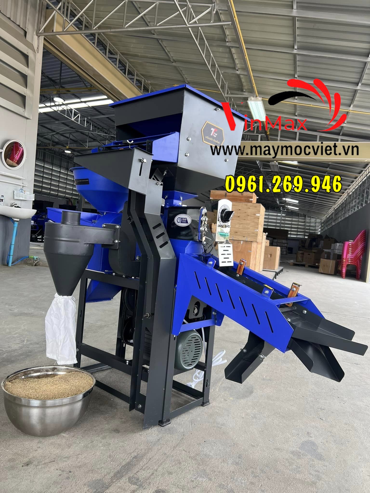 Máy xát gạo nghiền cám bầu gió Vinmax VMG4289