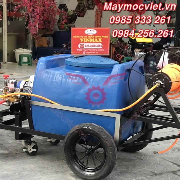 Máy phun thuốc trừ sâu xe đẩy thùng phuy 200L
