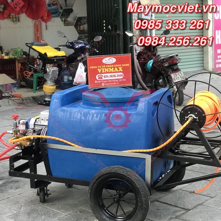 Máy phun thuốc trừ sâu xe đẩy thùng phuy 200L