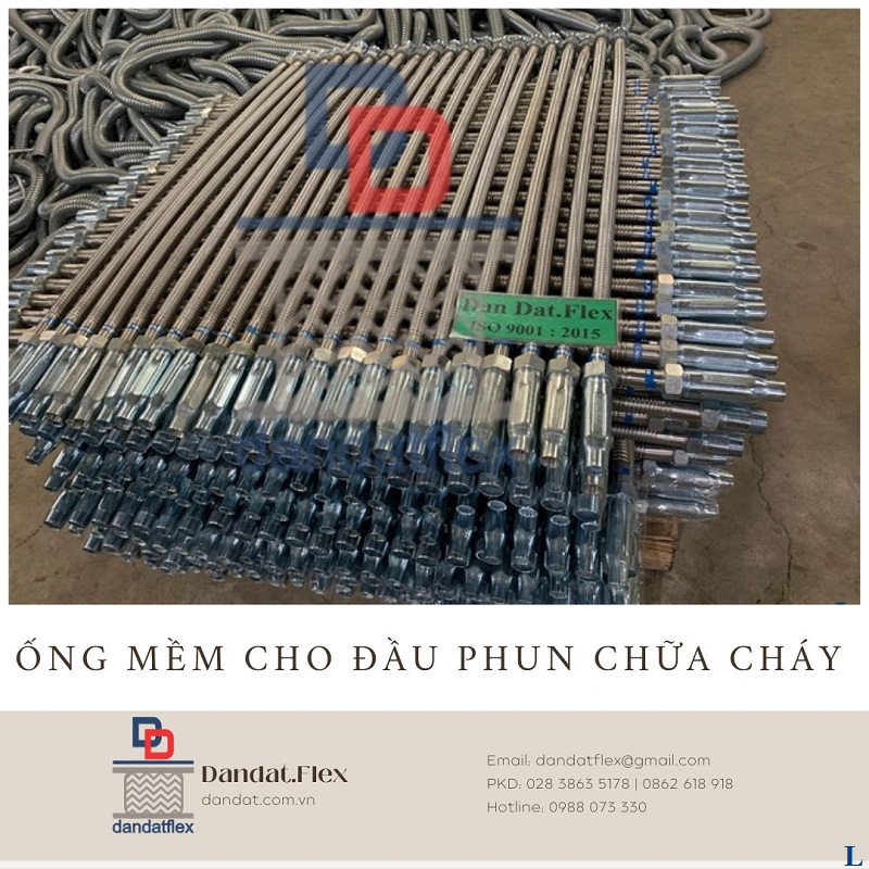 Ống mềm nối đầu phun Sprinkler, khớp nối mềm PCCC chính hãng