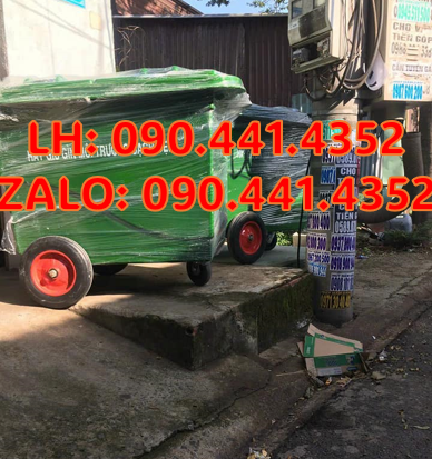Bán xe thu gom rác 660L 3 bánh đúc, xe thu gom rác 660 lít gọn nhẹ TPH