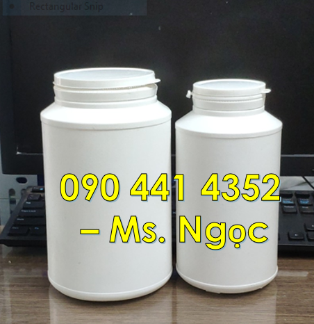 Hủ nhựa 1.5 ký cao, hủ nhựa 1 ký lùn, hủ nhựa 500g đựng phân bón,