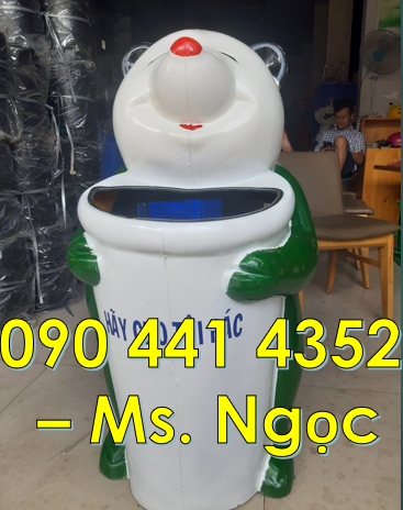 Bán thùng rác cá chép màu đỏ, vàng, nhận sx thùng rác con vật Q10
