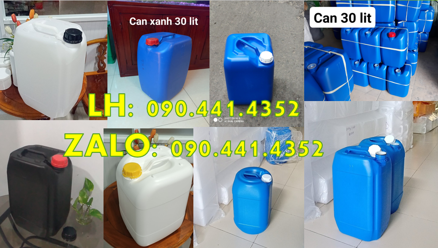 Can nhựa 30L đựng axit đặc, can nhựa 25 lít trọng lượng 1kg4, can 20L