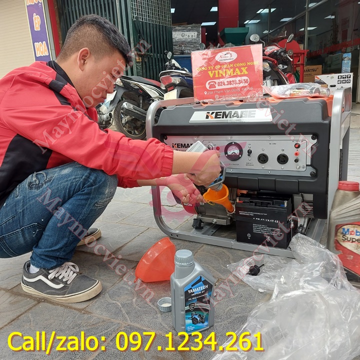 Máy phát điện chạy xăng 5kw Kemage KM7500 giá rẻ