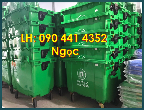 Chuyên sx và dán lô gô xe thu gom rác y tế 660L, xe thu gom rác y tế