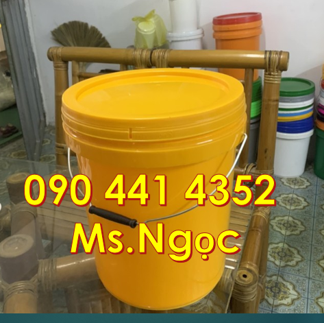 SX vỏ thùng sơn 22 lít màu sắc theo yêu cầu, thùng sơn 25 lít màu vàng