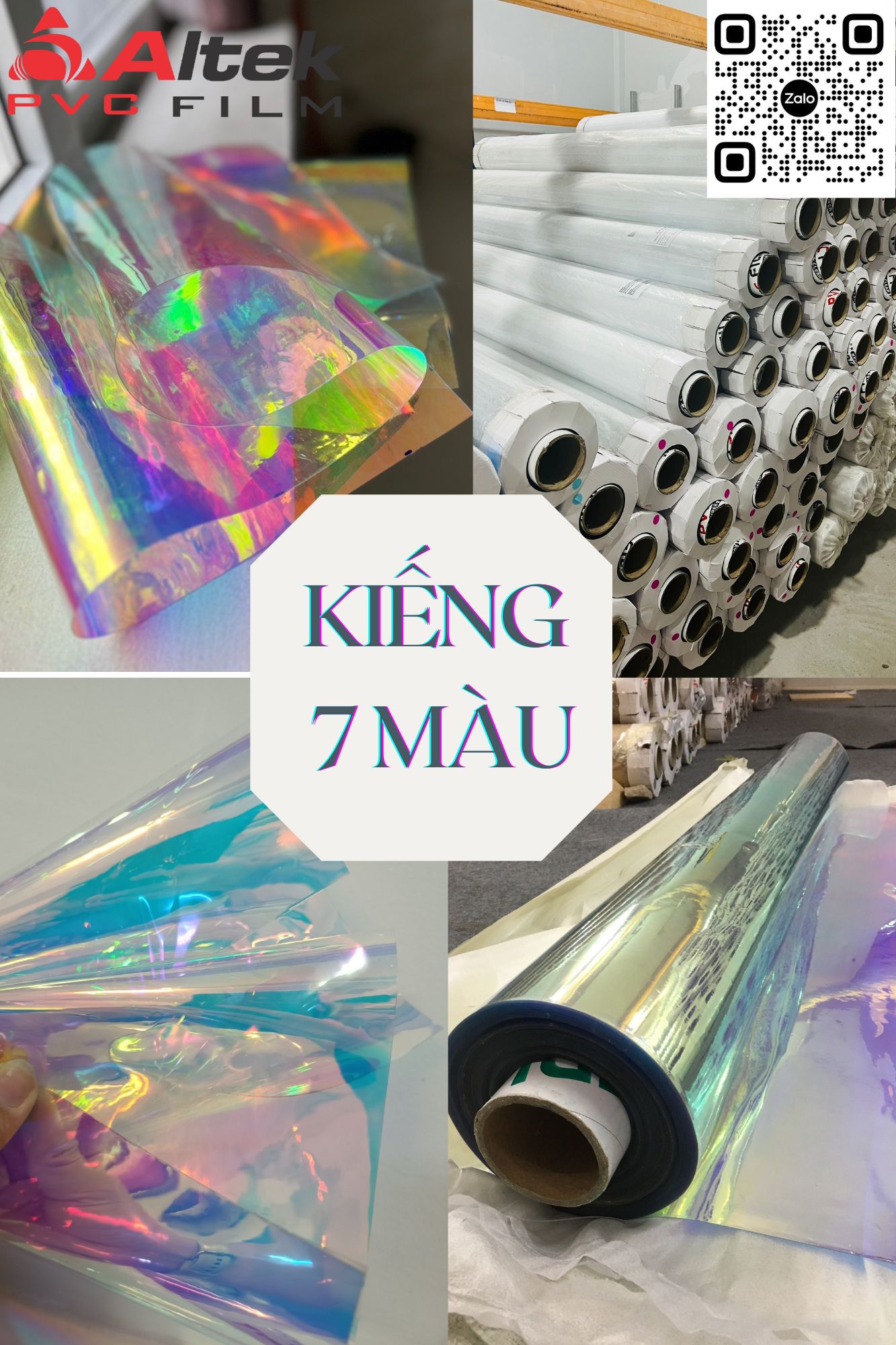 màng nhựa pvc giá tốt - nhựa hologram 7 màu