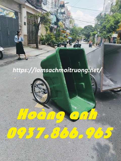 Thùng rác nhựa, thùng rác, thùng đẩy xe rác