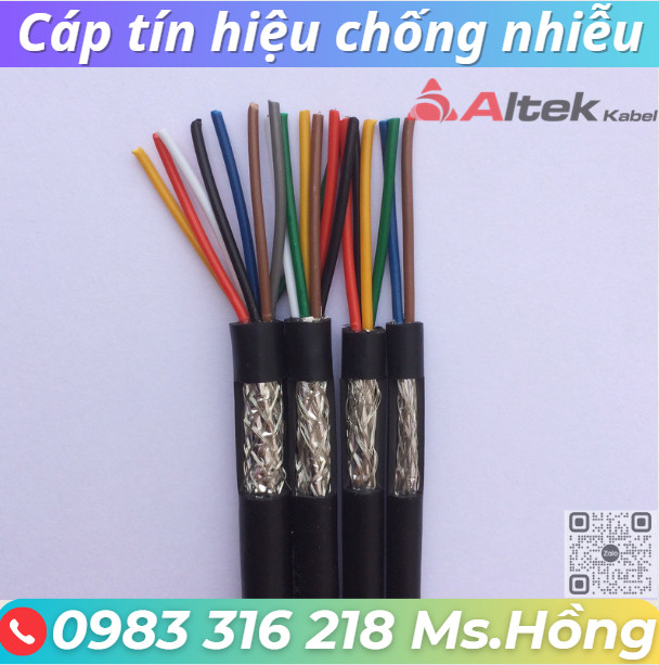 Cáp tín hiệu 2,4,6,8 lõi chính hãng Altekkabel có chống nhiễu