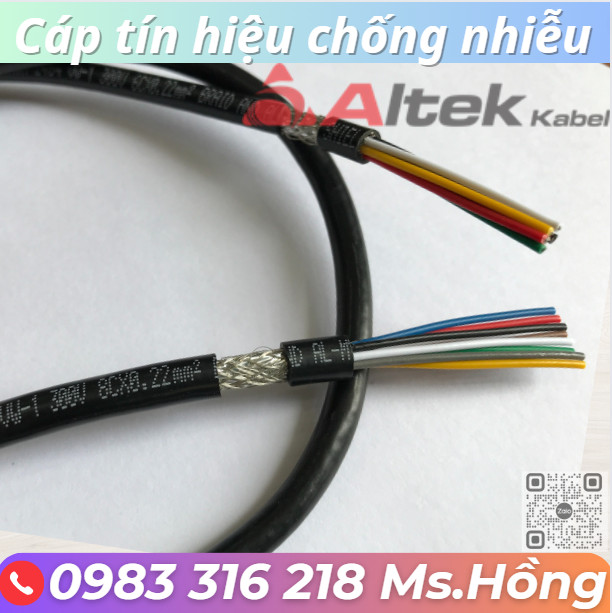 Cáp tín hiệu 2,4,6,8 lõi chính hãng Altekkabel có chống nhiễu