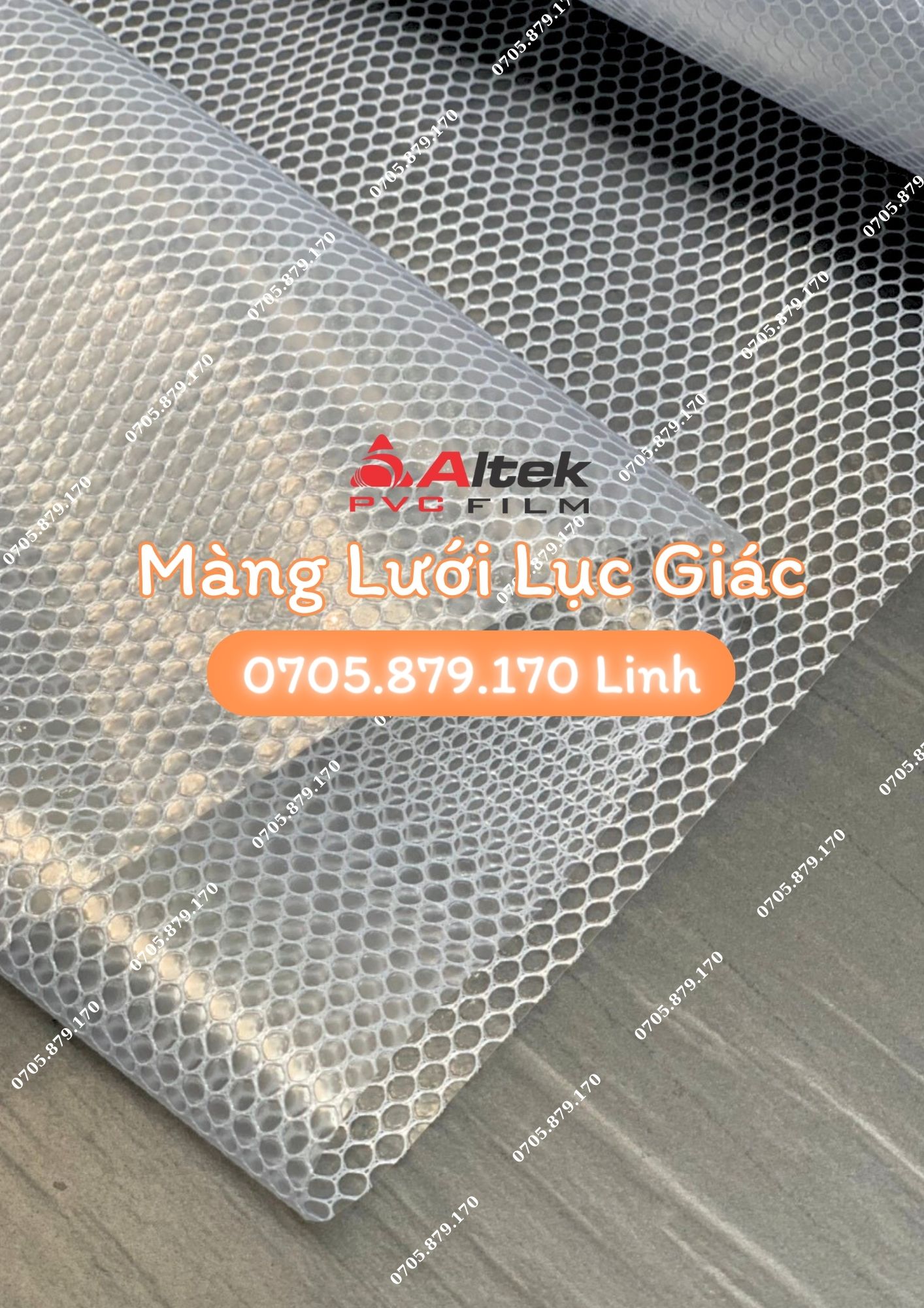 MÀNG NHỰA PVC KẸP LƯỚI LỤC GIÁC ALTEK PVC FILM