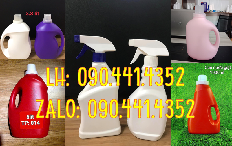 Can nhựa 4 lít đựng nước giặt, can nhựa 5 lít đựng nước rửa bình sữa