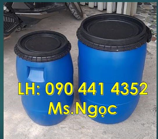Thùng phuy đựng 60 lít, thùng phuy chứa hóa chất 50 lít, phuy nhựa 30L