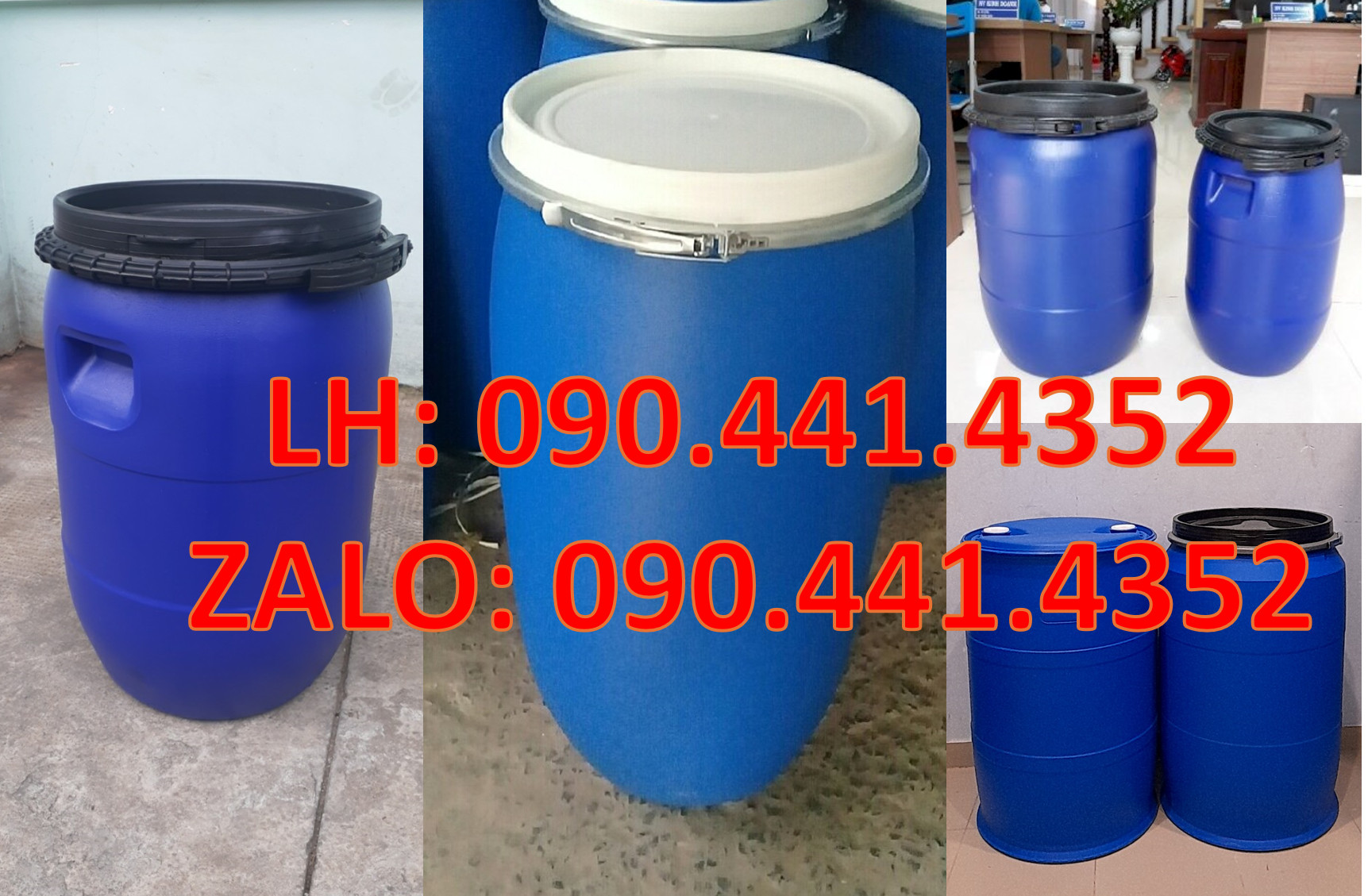 Thùng phuy nhựa 120 lít đựng dung dịch, thùng phuy nhựa 150 lít