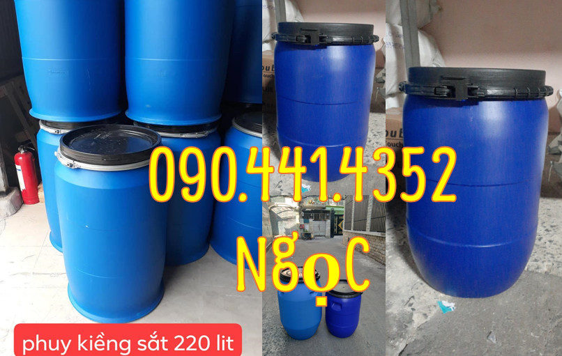 PP thùng phuy nhựa 100 lít, thùng phuy đựng hoá chất, mới, cũ số lượng