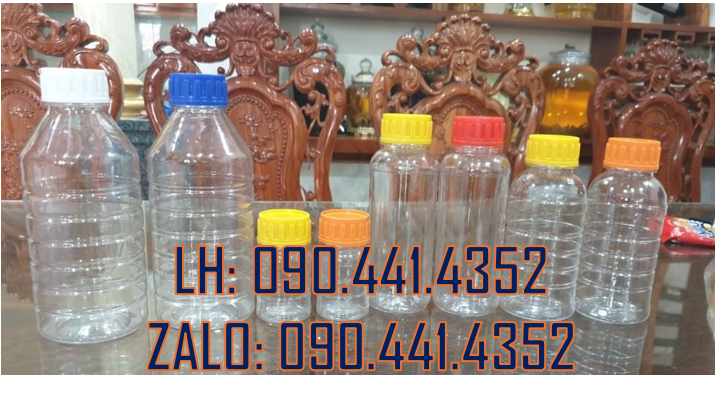 Bình nhựa 1 lít đựng dược phẩm, chai nhựa 0.5 lít đựng hóa chất,