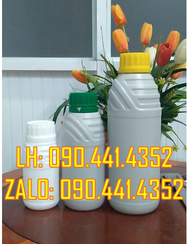 Bình nhựa 1 lít đựng dược phẩm, chai nhựa 0.5 lít đựng hóa chất,