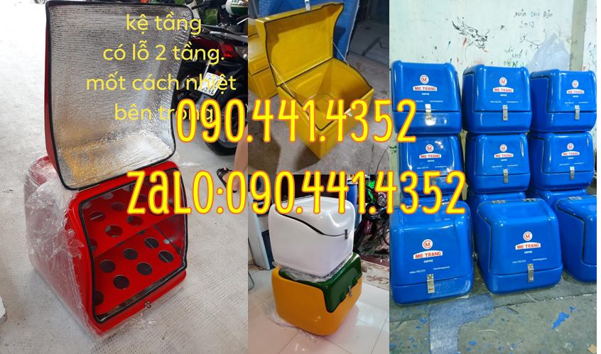 Bán thùng ship hàng sau xe máy, thùng giao hàng có giữ nhiệt,