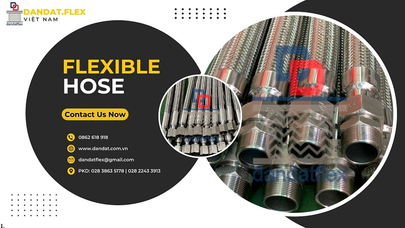 Ống cao su thủy lực bọc lưới inox, ống mềm inox chịu nhiệt cao