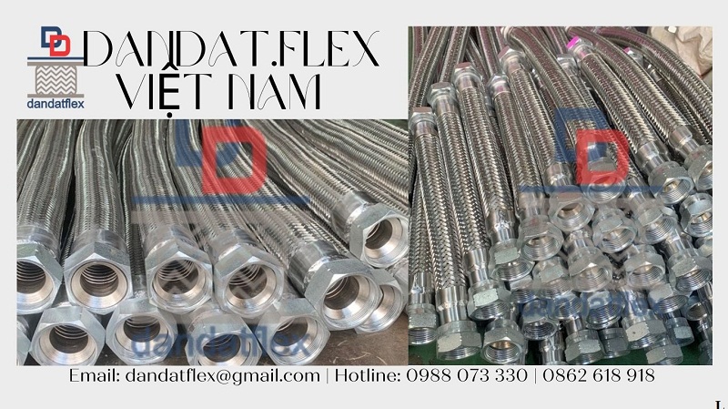 Ống cao su thủy lực bọc lưới inox, ống mềm inox chịu nhiệt cao
