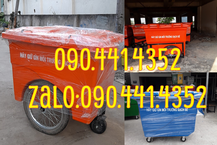 Xe thu gom rác 660L giá rẻ, xưởng xe thu gom rác 1000 lít nhựa HDPE