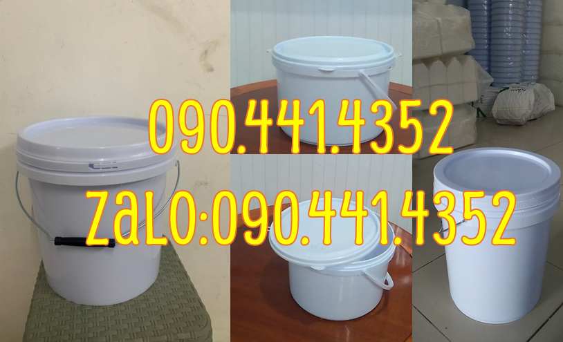 Bán xô nhựa 18 lít đựng dầu nhớt, vỏ thùng sơn 16 lít, thùng sơn nhựa