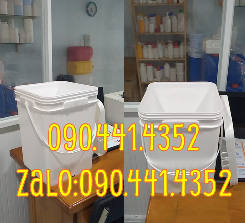Bán xô nhựa 18 lít đựng dầu nhớt, vỏ thùng sơn 16 lít, thùng sơn nhựa