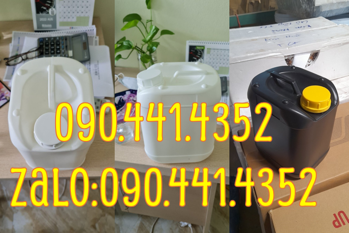 Can nhựa 5 lít vuông trắng, can dày 2 lít đựng hóa chất, can nhựa 1L