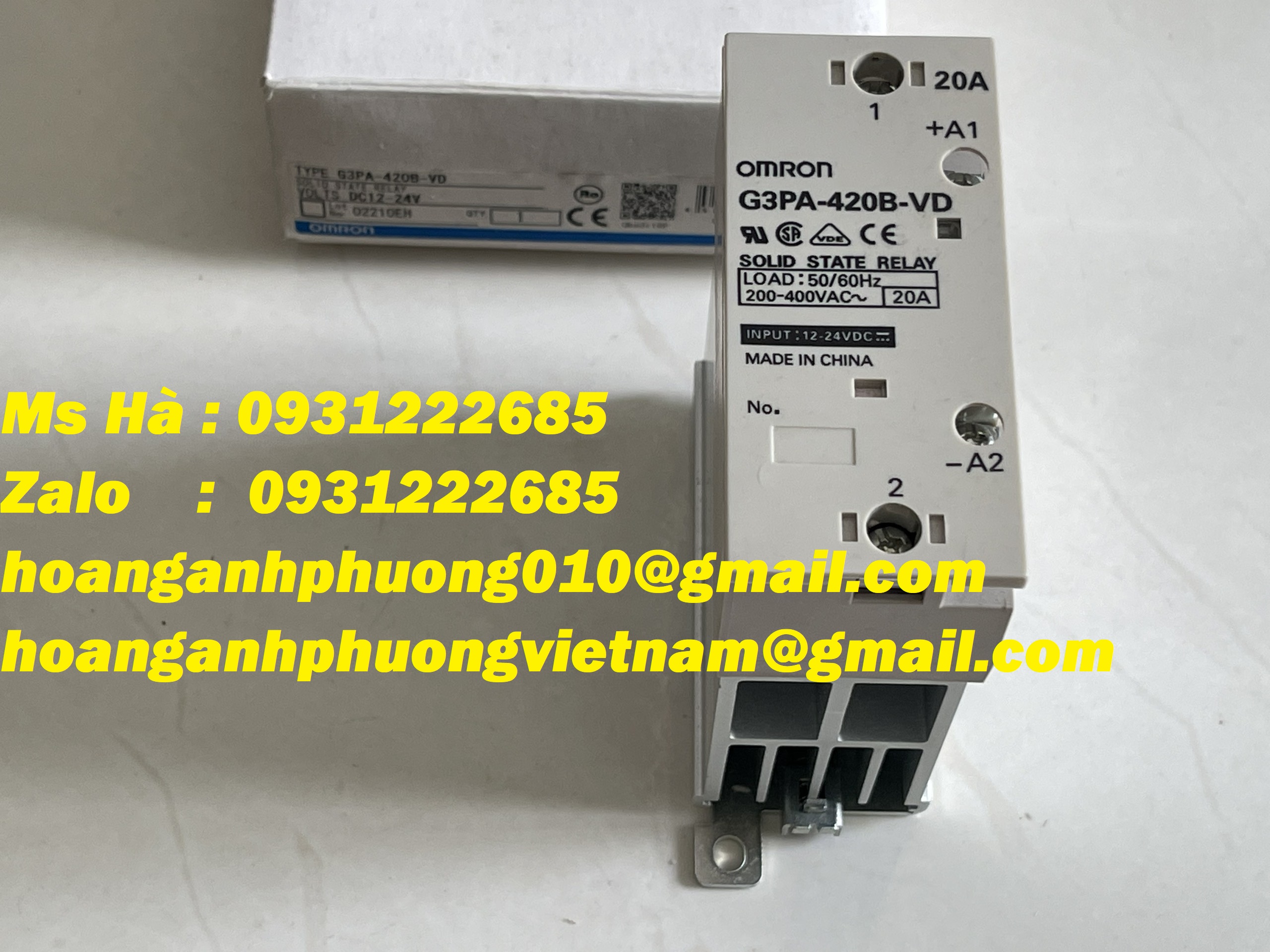 Rờ le bán dẫn G3PA-420B-VD omron - hàng mới 100%
