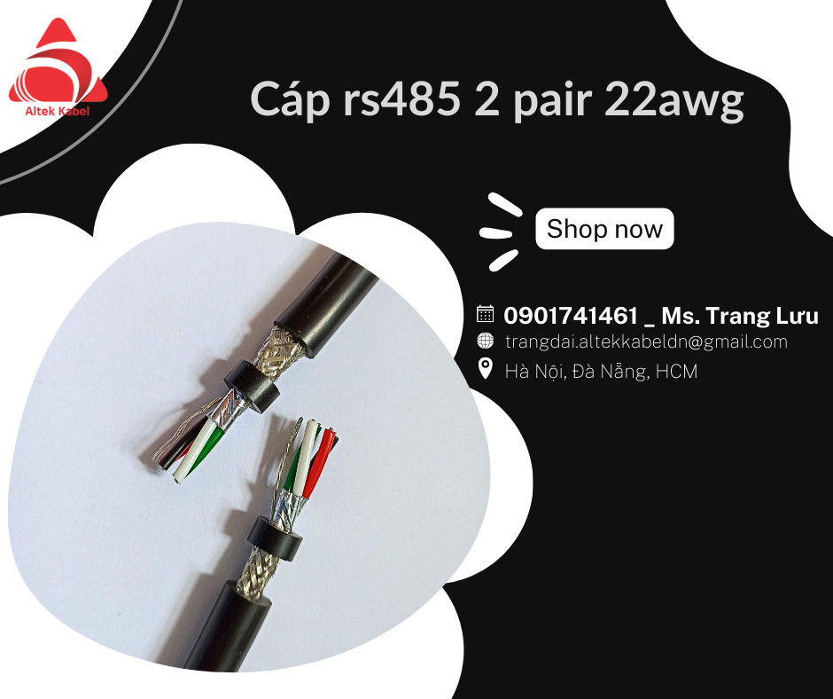 Cáp tín hiệu RS485 22AWG 2 Pair Altek Kabel