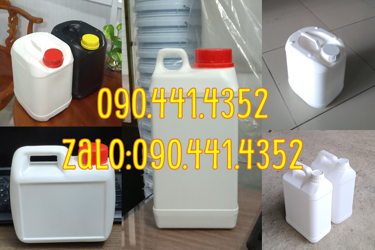 Can nhựa 1 lít vuông giá rẻ, giá can nhựa 2 lít vuông, can nhựa 5 lít