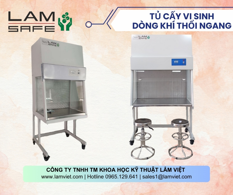 Tủ cáy vi sinh thổi ngang - Hãng sản xuất : Lâm Việt