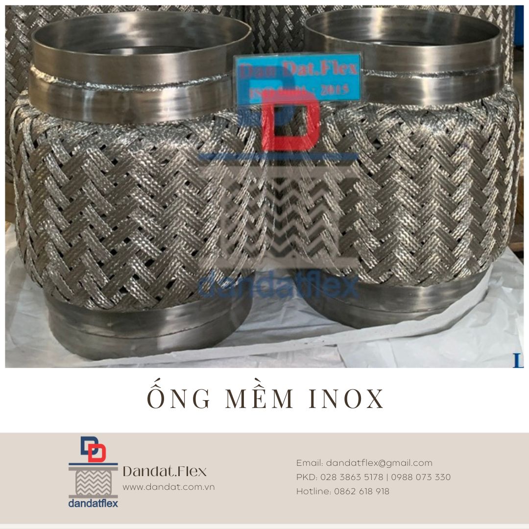 Khớp nối chống rung inox mặt bích, khớp giãn nở nhiệt, ống nối mềm