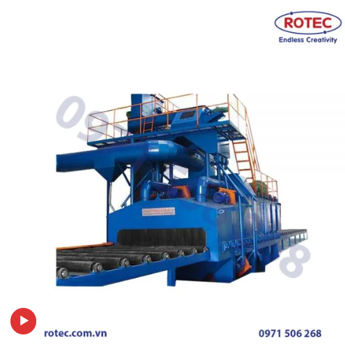 Máy phun bi làm sạch sản phẩm Rotec