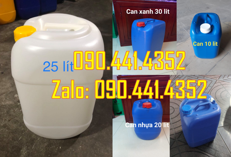 Chuyên PP can nhựa 10 lít, thùng nhựa 20 lít, thùng đựng 25 lít nhựa