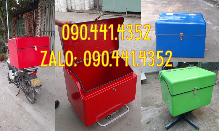 Gía thùng chở hàng sau xe máy, thùng ship hàng chất lượng tốt