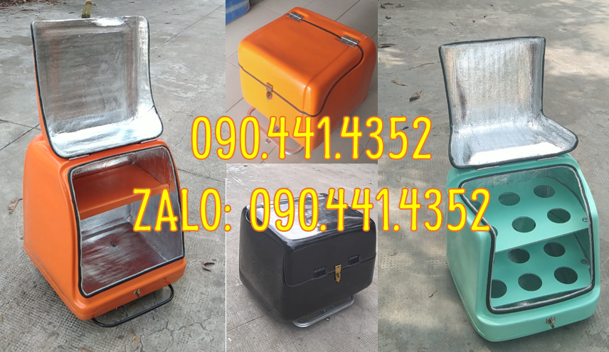 Gía thùng chở hàng sau xe máy, thùng ship hàng chất lượng tốt