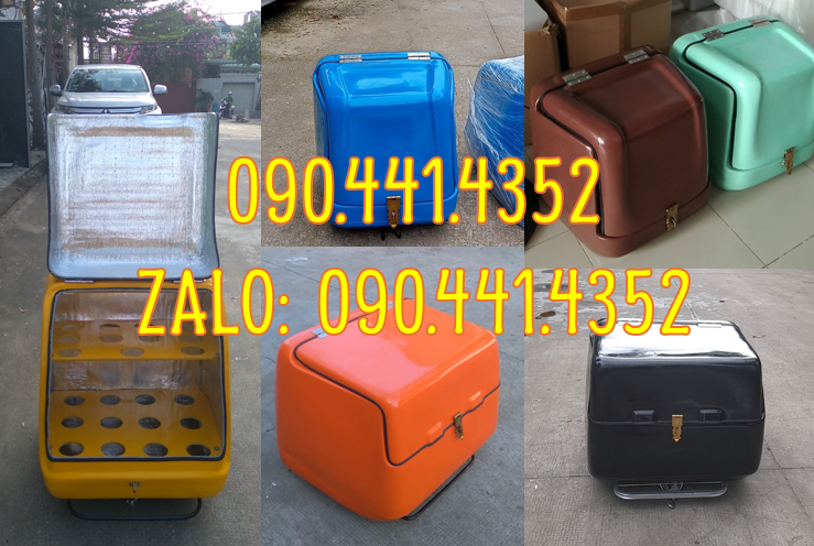 Gía thùng chở hàng sau xe máy, thùng ship hàng chất lượng tốt