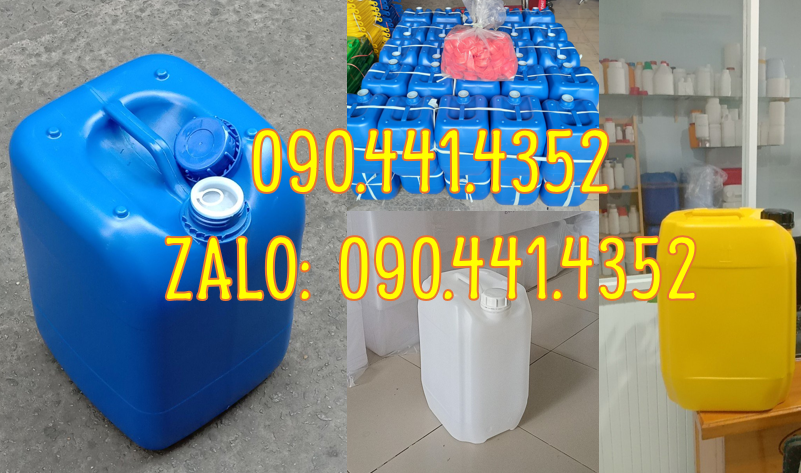 Gía can nhựa 10 lít đựng dầu, can nhựa 20 lít đựng nhớt, can 25 lít