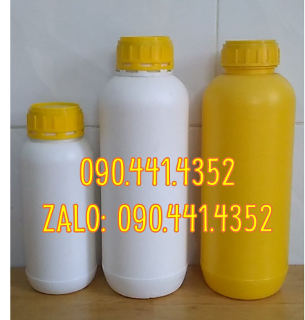 Chai nhựa 1 lít dày, chai nhựa đựng axit, nông dược, thuốc bvtv
