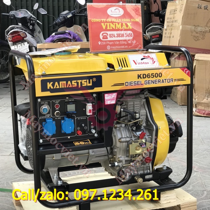 Máy phát điện dầu 5kw Kamastsu KD6500 giá rẻ