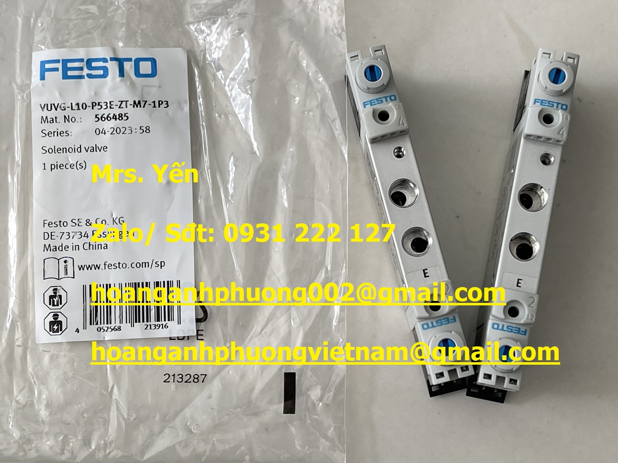 VUVG-L10-P53E-ZT-M7-1P3 van điện từ Festo mới giá tốt tại Dĩ An